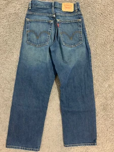 Levi's 569 Boy's 12 SLIM (24W x 26.5L) Loose Straight Denim Jeans Dark Wash - Picture 1 of 6