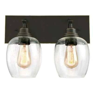WESTINGHOUSE Eldon 2-Light Oil Rubbed Bronze with Highlights Wall Vanity Light - Picture 1 of 2