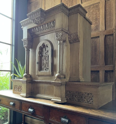 Antique Holy Sacrament Cabinet, Reliquary Cabinet Cover