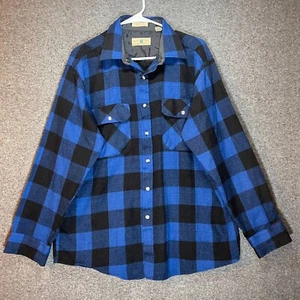 Northwest Territory Shirt Adult Large Blue Black Flannel Button Up Shirt Men's. - Picture 1 of 10