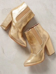 NEW Rachel Comey Beautiful Seton Gold Metallic Booties Ankle Boots $538 - Picture 1 of 1