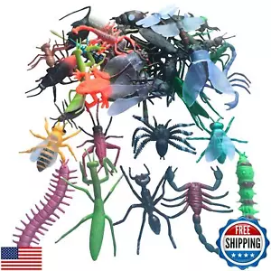 EOIVSH 39pcs Insects and Bugs for Kids - Plastic Fake Bug Toys Figures with S - Picture 1 of 5