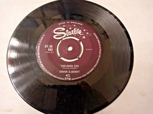 Chuck & Dobby – Sad Over You / Sweeter Than Honey - 7" Vinyl Single UK Copy - Bild 1 von 1