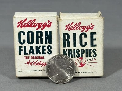 Miniatura Kellogg's Copos de Maíz y Arroz Krispies Caja Muñeca Vendedor Tamaño de Muestra Foto 1 de 4