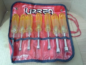 Urrea Mexico 9205M bis 9211M 7-teiliges Mutterndreher-Set mit Bernsteingriff, schöner Zustand - Bild 1 von 18