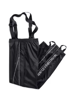 PANTALONES DE LLUVIA PARA MUJER HARLEY-DAVIDSON XL NEGROS REFLECTANTES SOLO CON TIRANTES ¡NUEVOS! - Imagen 1 de 5
