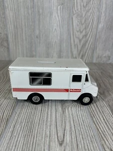 Ertl Mcdonalds Locking Key Coin Bank Truck Van White Diecast Metal Grumman Olson - Picture 1 of 12