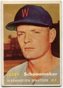1957 Topps #334 Jerry Schoonmaker Washington Senators - 4th Series - Picture 1 of 2
