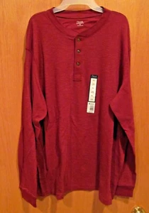 Burgundy Waffle Henley LS Shirt~Men's Size XXL~NEW w/tags - Picture 1 of 2