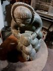 **Awesome Antique Native American Inuit Soap Stone Steatite Carving Large Nice "