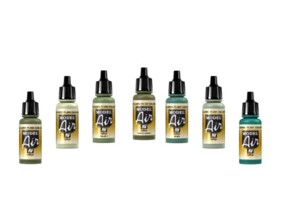 Alle Grüntöne - Hochwertige Vallejo Model-Air Farben