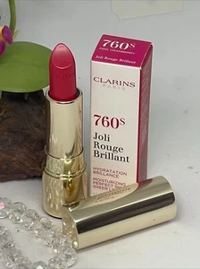 Clarins Joli Rouge Brillant Moisturizing Sheer Lipstick- 760s Pink Cranberry-NIB - Picture 1 of 7