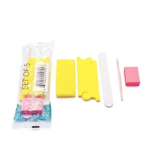 PandaSpa 5-Piece Pedicure Kit, Wood Nail File, Pumice Pad, Mini Buffer - 200ct - Picture 1 of 4