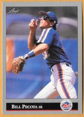 BILL PECOTA NEW YORK METS #244 no dot inc - LEAF NM-MT 1992 - Image 1 of 2