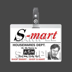 THE EVIL DEAD TRILOGY - ASH S-Mart cosplay I.D. Insignia - Imagen 1 de 2