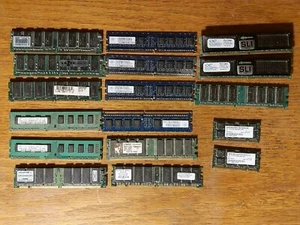 Assorted RAM Memory Chips Lot Of 17 - Zdjęcie 1 z 1