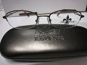 FLEUR DE LIS Eyeglass Frames CLOUDS in BURGUNDY 50-18-135 - Picture 1 of 4