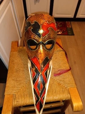 Máscaras tradicionales de carnaval veneciano - Juego de 3 - Papel maché artesanal Foto 1 de 4