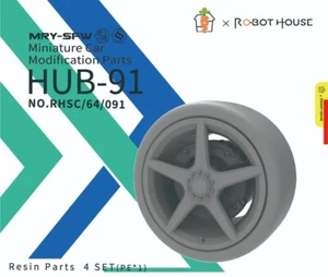 RHSC64091 1/64 WHEELS TIRES SET & BRAKE Miniature Model Car Tuning Scene - Picture 1 of 2