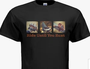 Ride Until You Rust Bicycle Bike Tee Shirt T Shirt - Picture 1 of 8