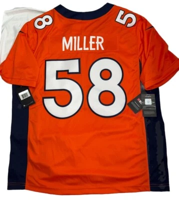 Nova Camiseta Nike Von Miller Tamanho XL Laranja Denver Broncos Costurada Vapor Limitada - Imagem 1 de 4