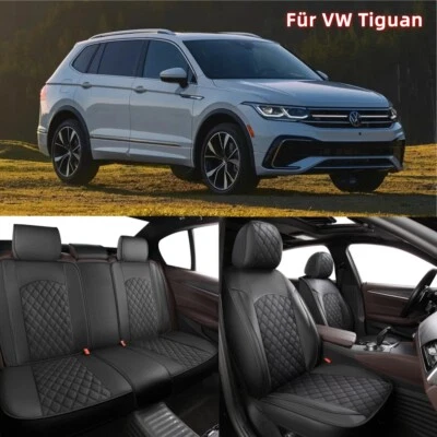Premium-Kunstleder-Autositzbezug-Set Für VW Tiguan 2005-2024, 5-Sitzer