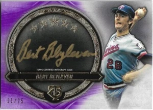 Topps Five Star Bert Blyleven 2021 Golden Graphs automático púrpura/25 - Imagen 1 de 2