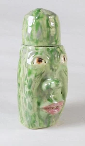 MEXICAN GREY SQUASH- Herbal container, Spice jar, Effigy pot - Picture 1 of 8