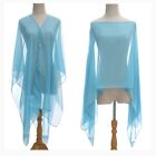 Solid color Beach Cover Up Breathable Swimwear Kaftan Top Shawl Scarf  Women