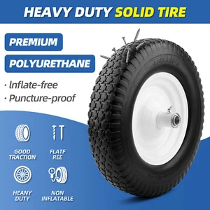 16-inch Flat Free Wheel Barrow Tire - NEVER HAVE A FLAT AGAIN - FREE SHIPPING - Picture 1 of 78