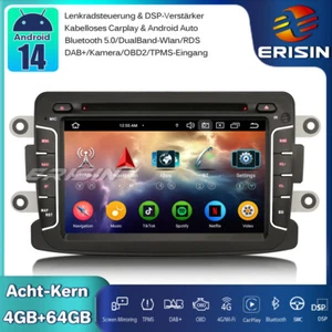 8-Kern Android 14 Autoradio GPS Navi Für Renault Dacia Logan Duster Dokker Lodgy - Bild 1 von 22