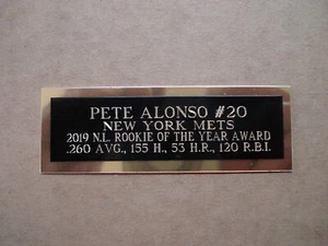 Pete Alonso New York Mets ROY Baseball Cube Targa 1" X 3" - Foto 1 di 12