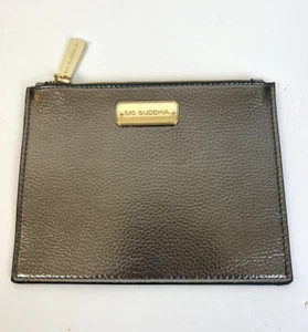 Big Buddha Silver Metallic Zippered Pouch 7" x 5.5" Storage Cosmetic Bag School - Picture 1 of 7