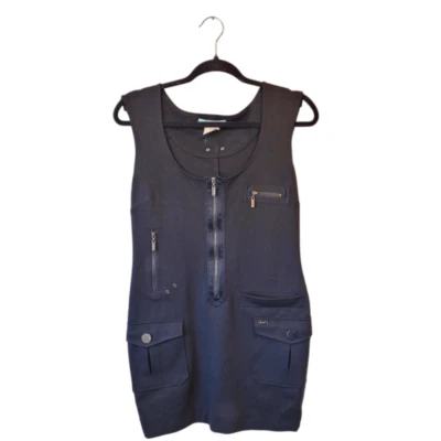 Marciano Black Utility Zip Up Cargo Dress - Image 1 of 4