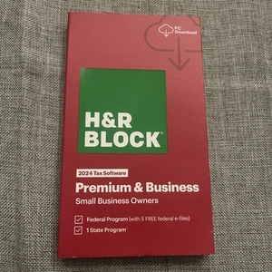 H&R Block 2024 Premium & Gewerbesteuer Software [Boxed Key Card] - Bild 1 von 2