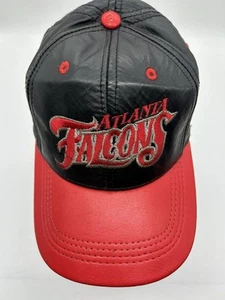 Gorra trasera a presión de cuero genuino de los Atlanta Falcons de la marca NFL talla única - Imagen 1 de 8