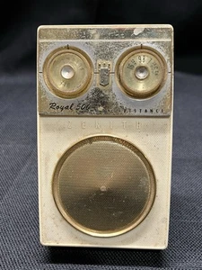 Vintage Zenith Royal 500 Long Distance Owl Eyes Transistor Radio, Not Working - Picture 1 of 14