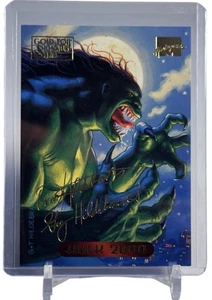Hulk 2099 Marvel Masterpieces 1994 Gold Foil Signature Series Card 51 Set Break - Bild 1 von 5