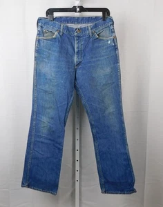 Pantalones de mezclilla vintage Sears Roebucks para hombre bootcut 36x30, lavado medio #7524 - Imagen 1 de 11