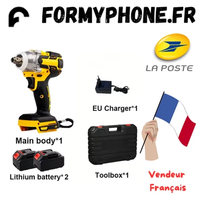 HILDA 21V Electric Shock Wrench - 350N·m, Wireless, Brushless, Rechargeable - Image 1 of 4