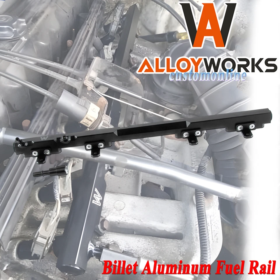 Billet Aluminum Fuel Rail Fit 1997-2001 1998 JEEP Wrangler TJ/Cherokee XJ 4.0L. - Image 1 of 4