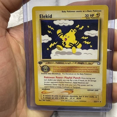 Pokemon Neo Genesis 22/111 Elekid 1st Edition 2000 Rare Non Holo LP Vintage Card - Image 1 of 3