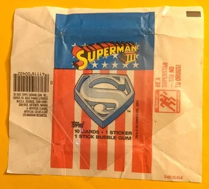 1983 Topps Superman III Movie empty set of 2 Wrappers. - Picture 1 of 1