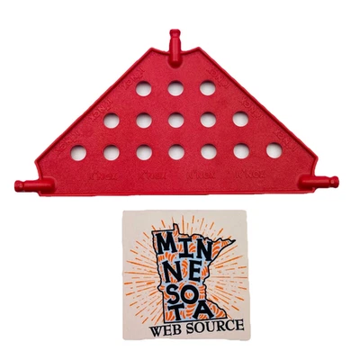 10 Knex Red Medium Triangle Panels Base Plate 5-1/8" Standard K'nex Rare Parts - Image 1 of 2