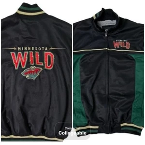 Men's G-III Sports by Carl Banks Black Minnesota Wild Full Zip Jacket Medium - Picture 1 of 17