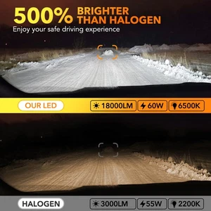 2/4/6X H11 LED Headlight Bulb Low Beam Fanless 6500K Pure White Free Return - Picture 1 of 26