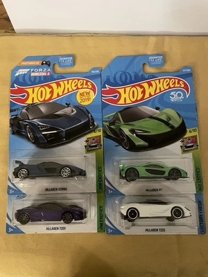 Hot Wheels McLaren 720s, P1, Senna Lot Of 4 Exotics Factory Fresh - Image 1 of 4