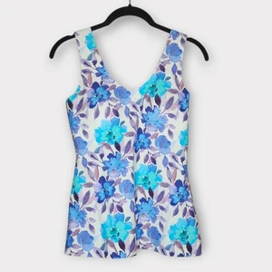 NUEVO Camiseta sin mangas Knix Evolution para mujer pintada floral flor cuello en V M femenina elegante - Imagen 1 de 6