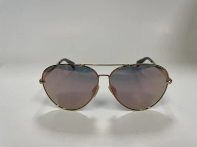 Authentic Rag & Bone RNB 1006S 2F7 Gold Metal Aviator Sunglasses Pink Mirrored - Image 1 of 4