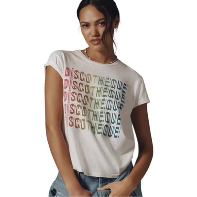 Camiseta MOTHER The Boxy Goodie Goodie Discoteca Algodón Blanco Talla Pequeña Foto 1 de 4